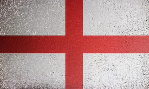 The england flag on the wall as background Stock Photos