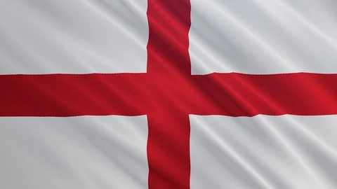 England flag is waving 3D animation. Symbol of British, Stock Footage 100262589
