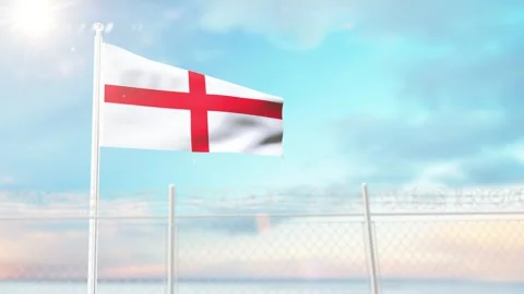 England flag Waving 3d Animation. Video stock 297380803