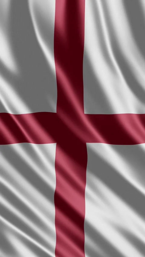 England Flag Waving Animation Vertical Background Stock Footage 340260675