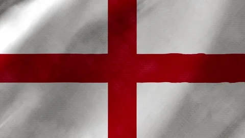 England flag waving background with real fabric texture 스톡 동영상 291601125