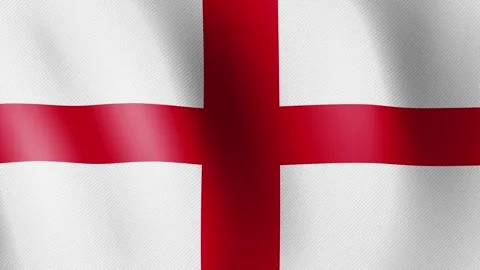 England flag waving, close-up of England national flag Stock Footage 340501652