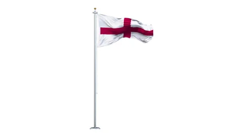 England flag waving looping with transparent background. Vidéo 313121902