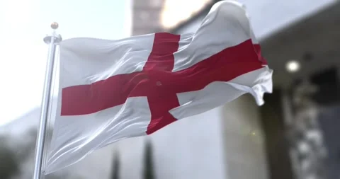 England-flag-waving-seamless-loop-4k-60fps Stock Footage 332003668