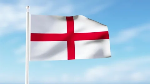 England flag waving in the wind 4K Animation. Video stock 297355871