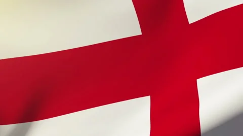 England flag waving in the wind. Looping sun rises style.  Animation loop Stock Footage 47950975