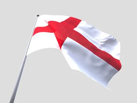 England flying flag isolate on white background. 스톡 일러스트