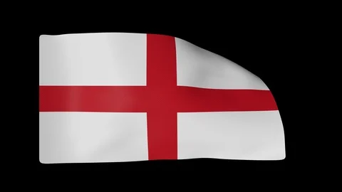 England Full Flag plus Alpha Channel 库存影片 87238183