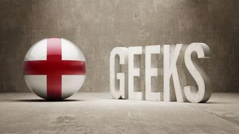 England. Geeks  Concept. Stock Illustration