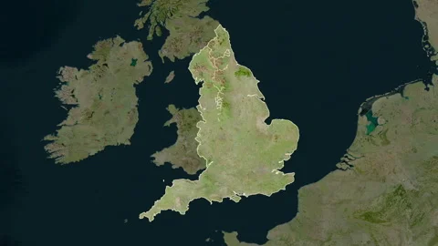 England - Great Britain Map - Zoom. Regi 