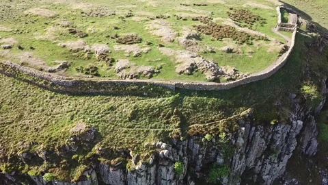 ENGLAND - HADRIAN WALL VIEW FROM ABOVE Vidéo 203931356