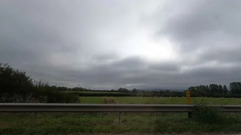 England Landscape from Road Stock Footage 162419265