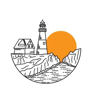 England lighthouse vector design Stock Illustration