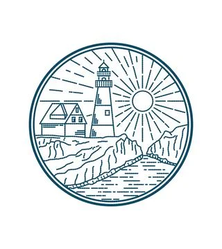 England lighthouse vector design Stock Illustration