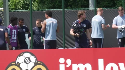 England make final preparations to face Croatia Stock Footage 337060415