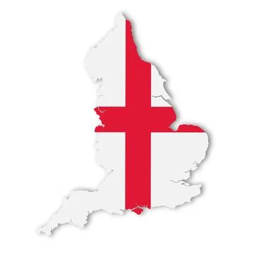 England map with clipping path Stock Illustration