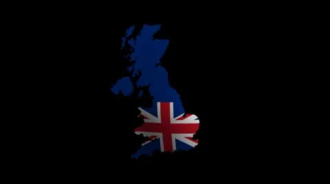 England  map flag with alpha channel Stock Footage 8927745