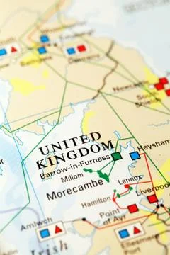 England on map Stock Photos