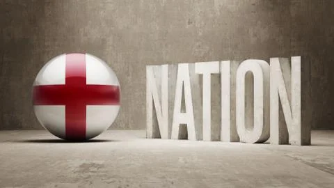 England. Nation Concept. Stock Illustration