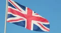 England national flag waving on flagpole on blue sky background HD Footage