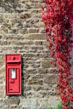 England, Post Box Stock Photos