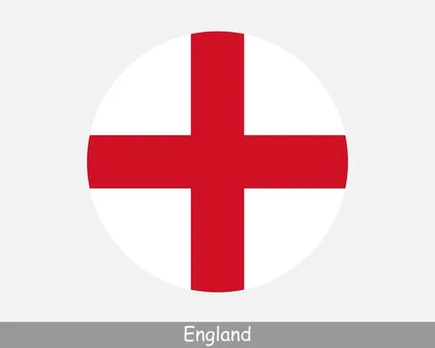 England Round Flag Stock Illustration