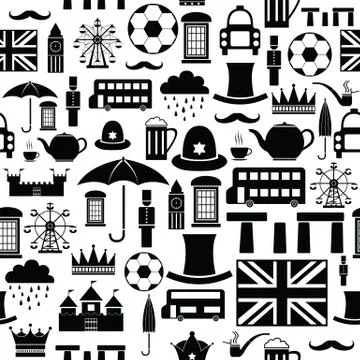 England seamless pattern background icon. Stock Illustration