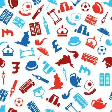 England seamless pattern Stock Illustration
