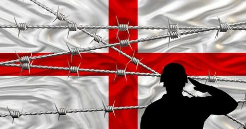 England soldier Illustrazione stock