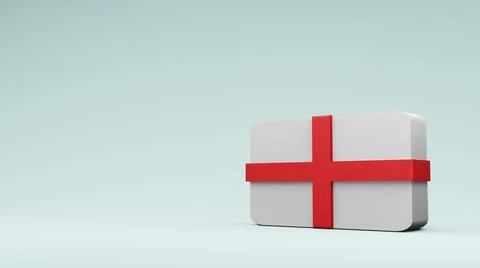 England square flag 3d rendering Stock Illustration