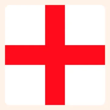 England square flag button, social media communication sign, business icon. Stock Illustration