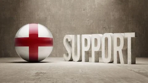 England. Support Concept. Stock Illustration
