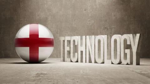 England. Technology Concept. Stock Illustration
