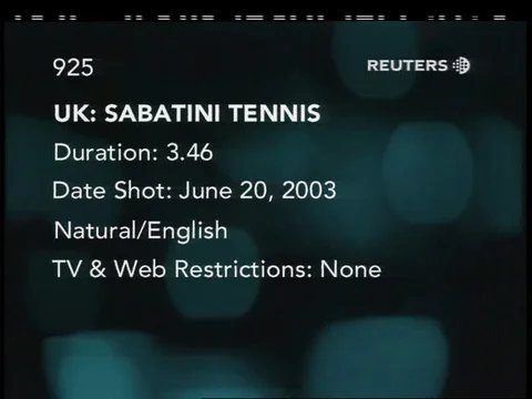 ENGLAND: TENNIS GABRIELA SABATINI Stock Video Pond5