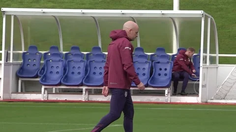 England train ahead of Greece match Video stock 287463768