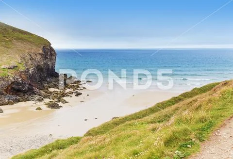 England, United Kingdom, Cornwall - 2015 July 20: Popular St Agn Stock Photos