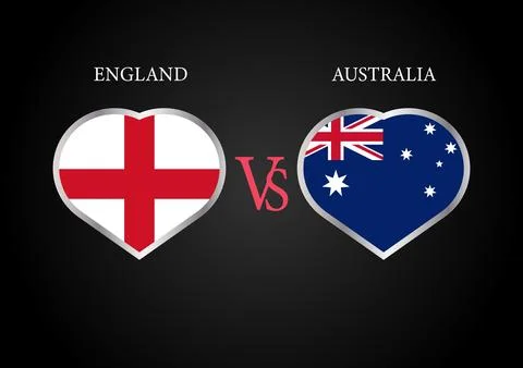 England Vs Australia 库存插图