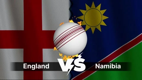 England Vs Namibia  Match , Namibia  Vs England cricket match Stock Footage 310664149