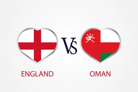 England Vs Oman Illustrazione stock