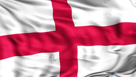 England Waving Flag Background Video stock 204134925