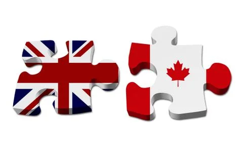 England working with canada Stock Illustration
