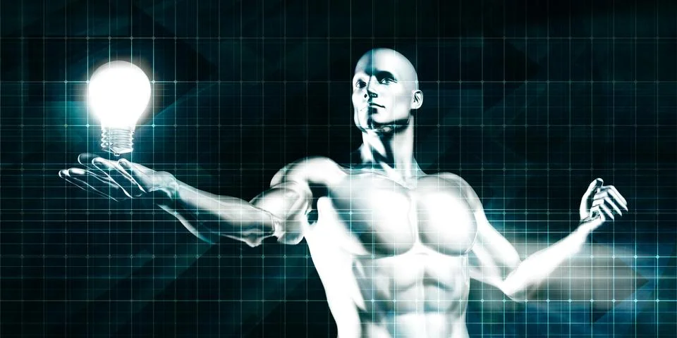 Englightened Man Stock Illustration