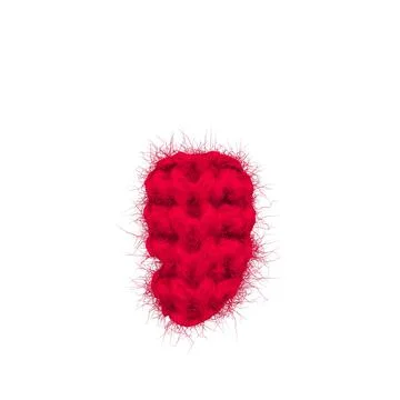 English 3d rendering alphabet wool knitted isolated. Great for warm christmas Stock Illustration