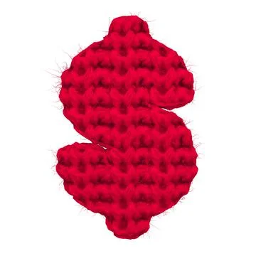 English 3d rendering alphabet wool knitted isolated. Great for warm christmas Stock Illustration