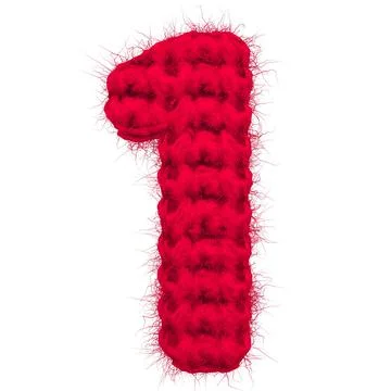 English 3d rendering alphabet wool knitted isolated. Great for warm christmas Stock Illustration