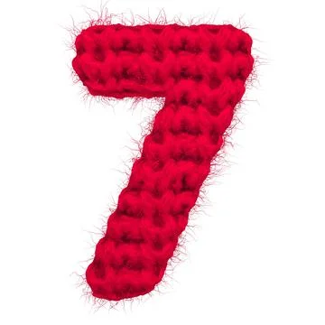 English 3d rendering alphabet wool knitted isolated. Great for warm christmas Stock Illustration