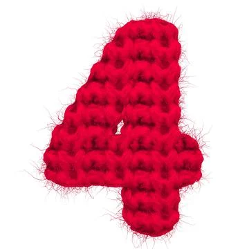 English 3d rendering alphabet wool knitted isolated. Great for warm christmas Stock Illustration