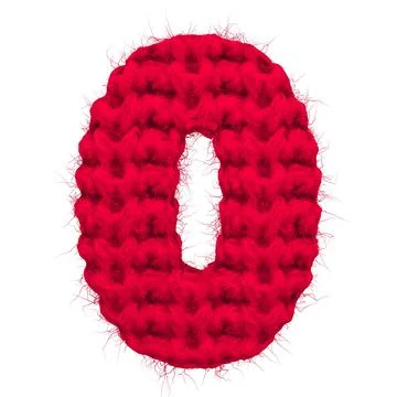 English 3d rendering alphabet wool knitted isolated. Great for warm christmas Stock Illustration