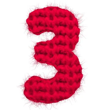 English 3d rendering alphabet wool knitted isolated. Great for warm christmas Stock Illustration
