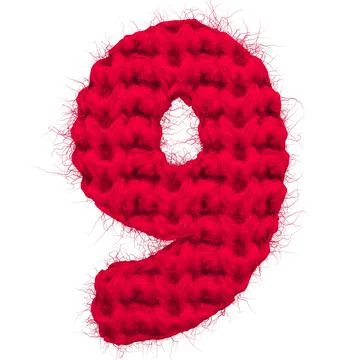 English 3d rendering alphabet wool knitted isolated. Great for warm christmas Stock Illustration
